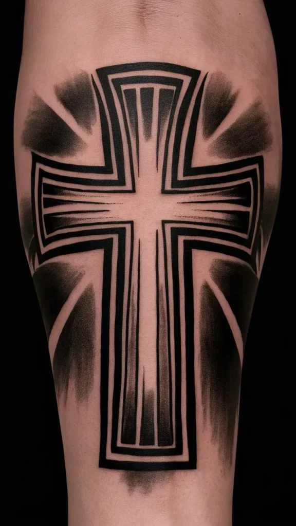 Classic-Latin-Cross-Tattoo-design-for-Men-on-Forearm-2