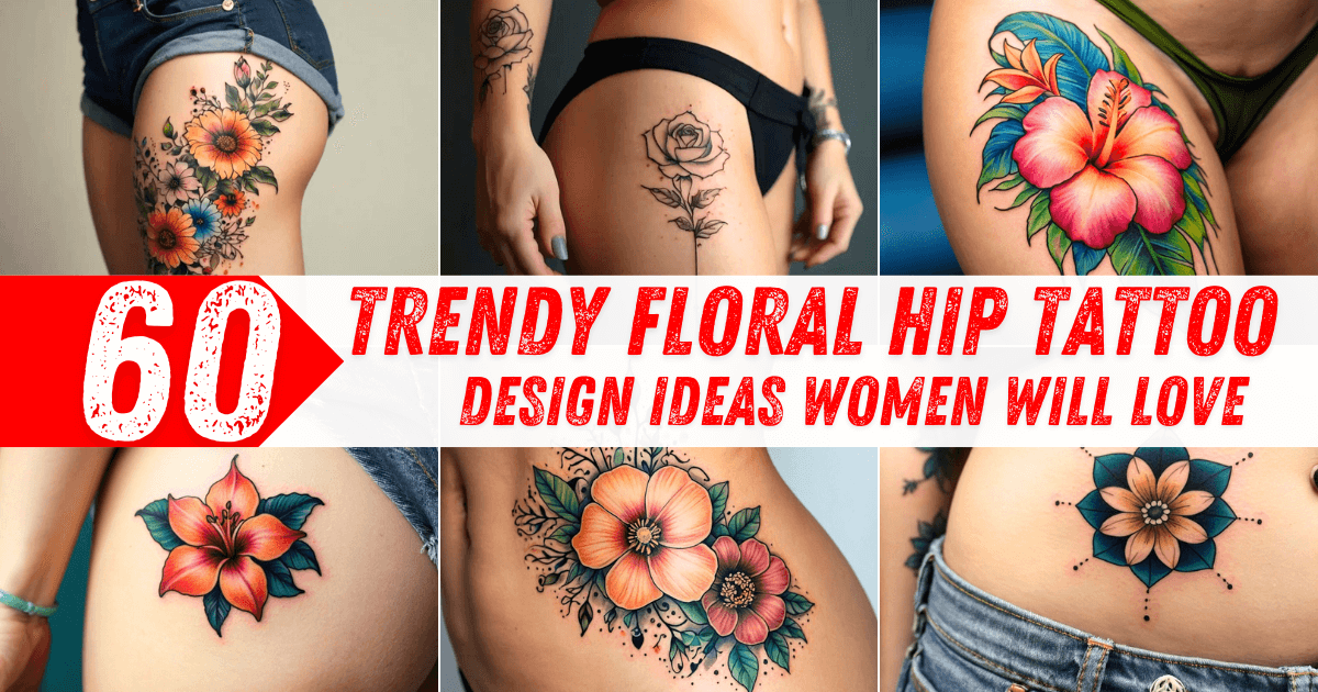 Floral Hip Tattoo Design Ideas