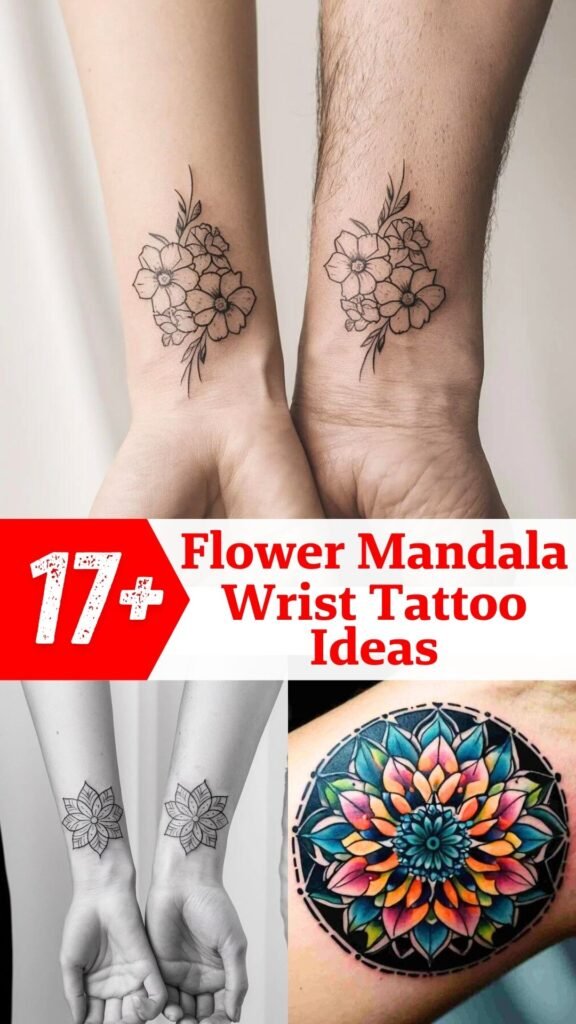 17 Flower Mandala Wrist Tattoo Ideas