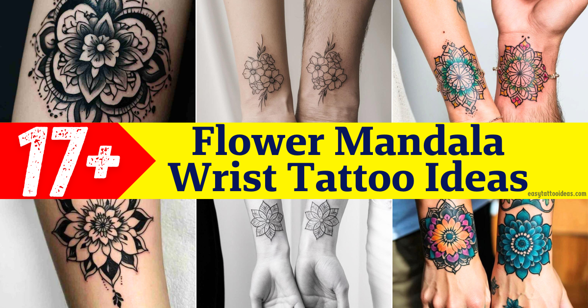 17 Flower Mandala Wrist Tattoo Ideas