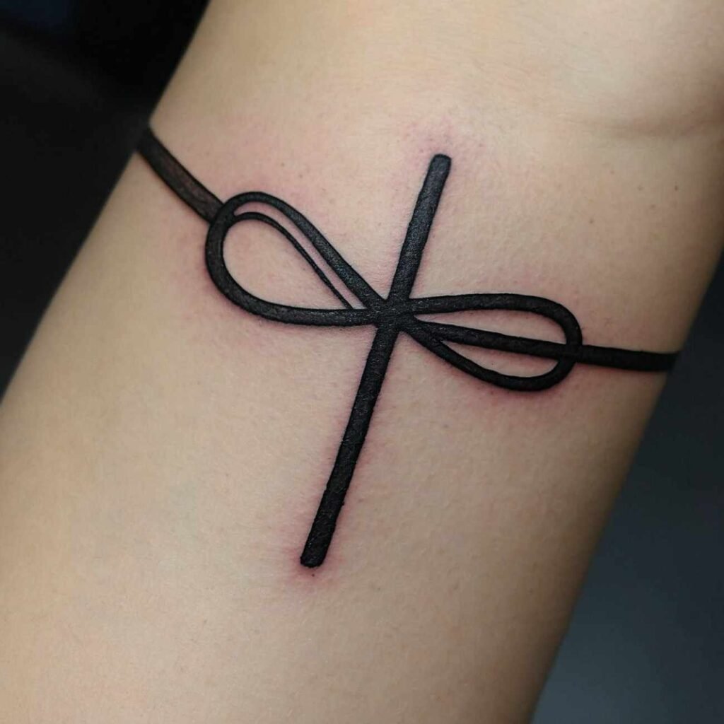 Infinity Cross Tattoo Design for Women 2