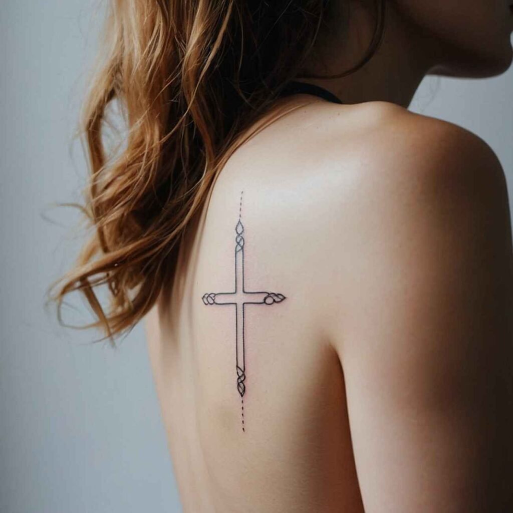 Infinity Cross Tattoo Design for Women 3