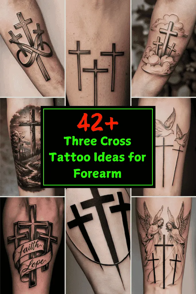 42+ Three Cross Tattoo Ideas for Forearm