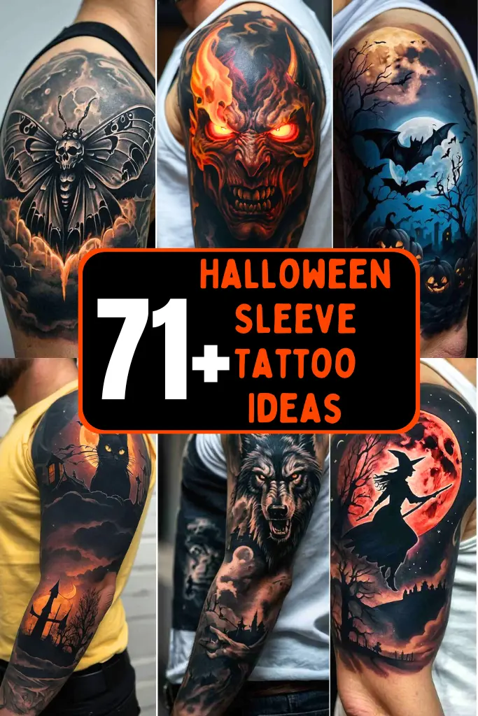 71+ Halloween Sleeve Tattoo Ideas