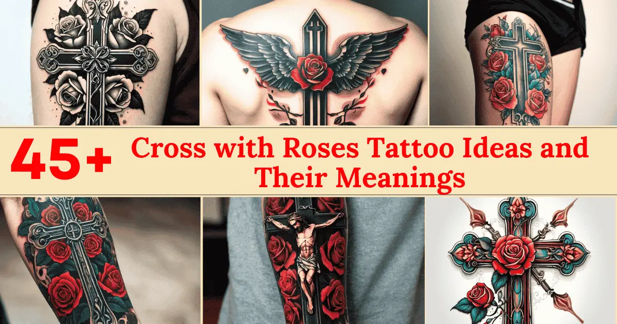 Cross with Roses Tattoo Ideas