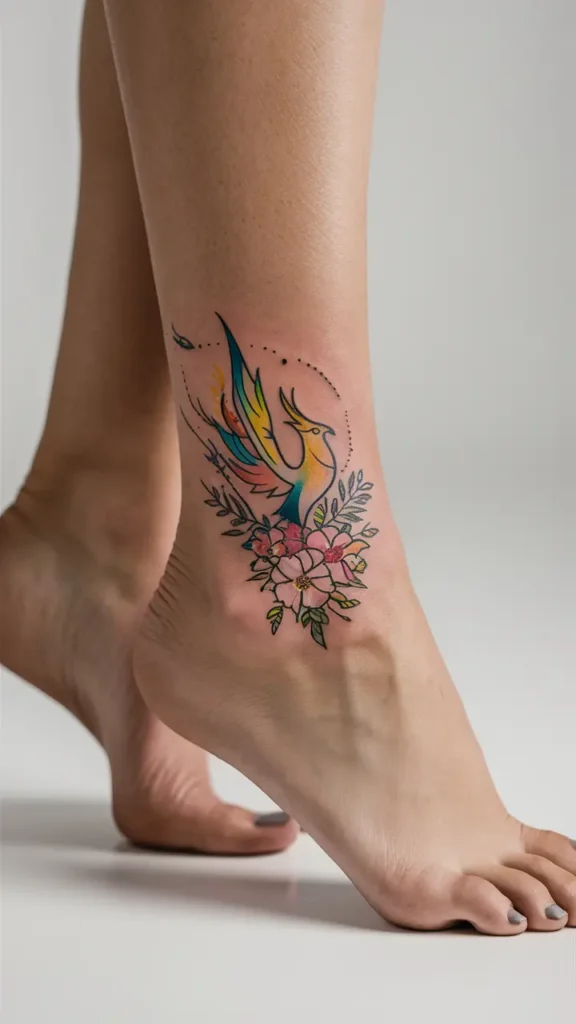 Minimalist Phoenix Tattoo