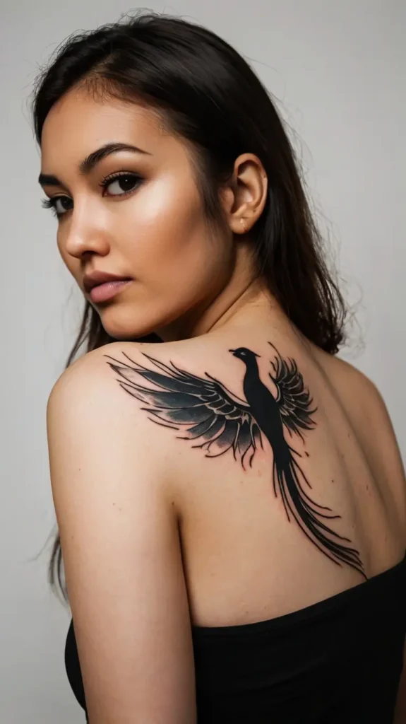 Phoenix Silhouette Tattoo