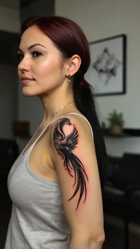 Phoenix Silhouette Tattoo