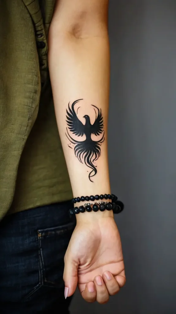 Phoenix Silhouette Tattoo