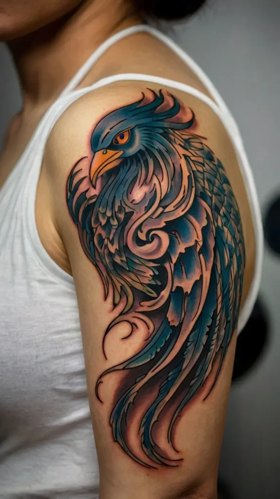 Tribal Phoenix Tattoo