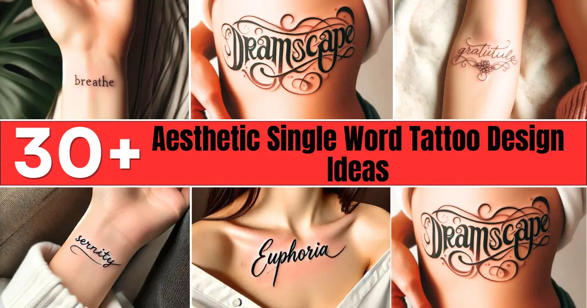 Aesthetic Single Word Tattoo Design Ideas