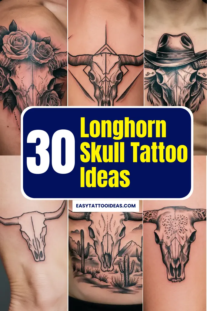 30 Longhorn Skull Tattoo Ideas