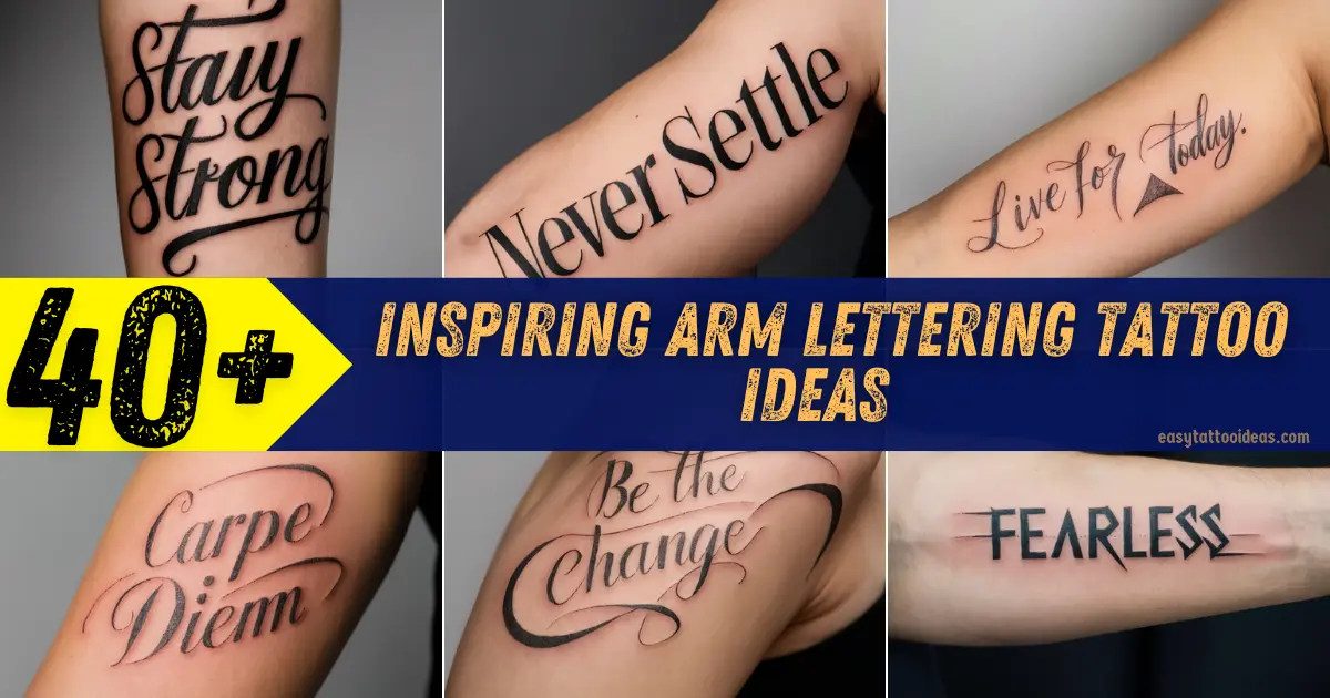 Inspiring Arm Lettering Tattoo Ideas