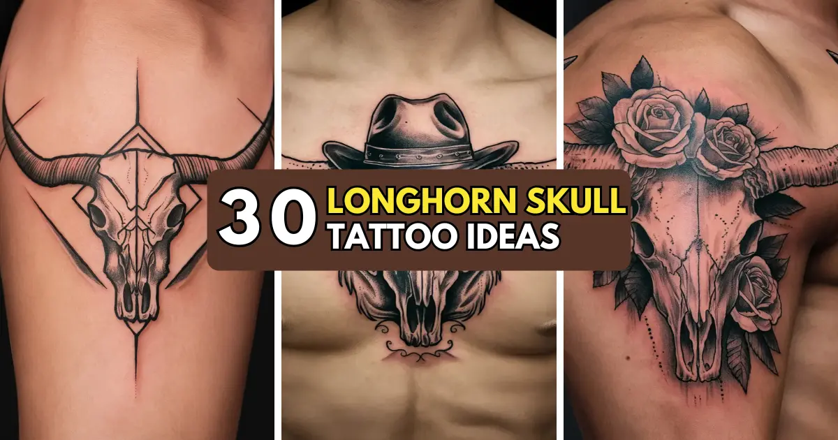 Longhorn Skull Tattoo Ideas