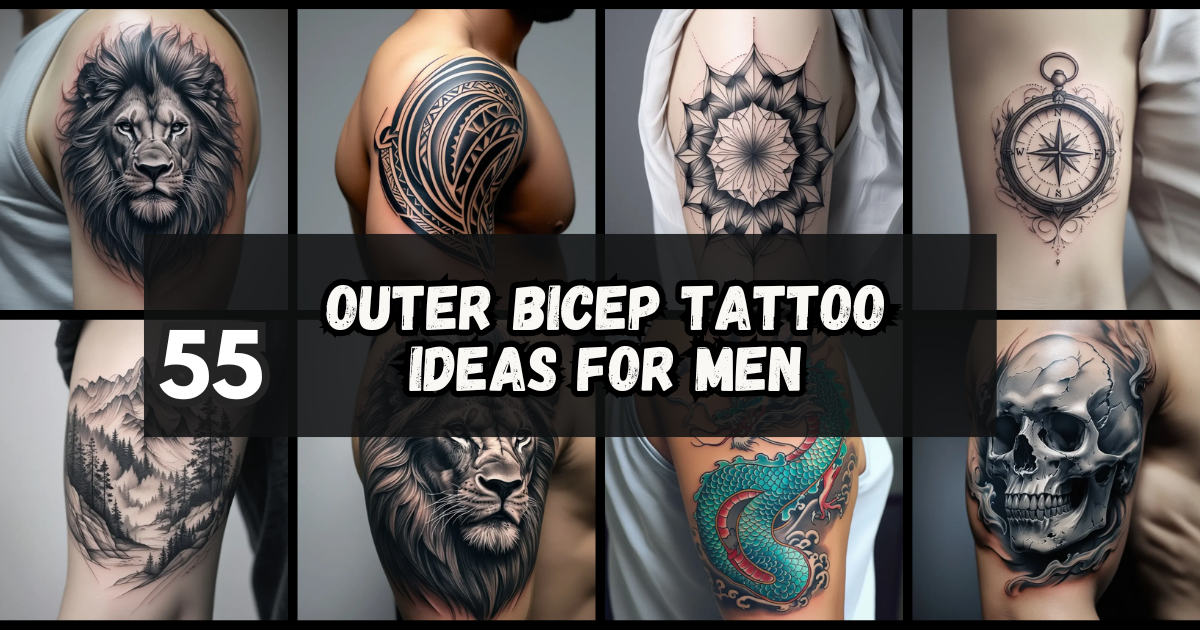 Outer Bicep Tattoo Ideas for Men