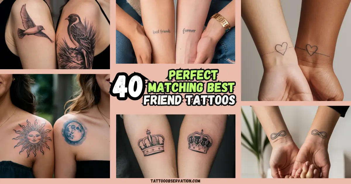 Perfect Matching Best Friend Tattoos