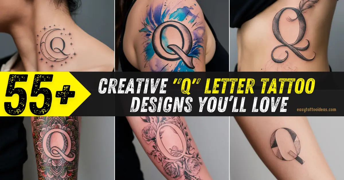 Q Letter Tattoo Designs