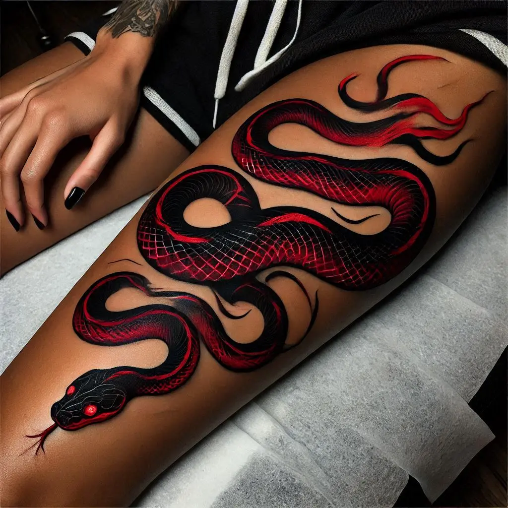 35 Popular Red Ink Tattoos On Dark Skin