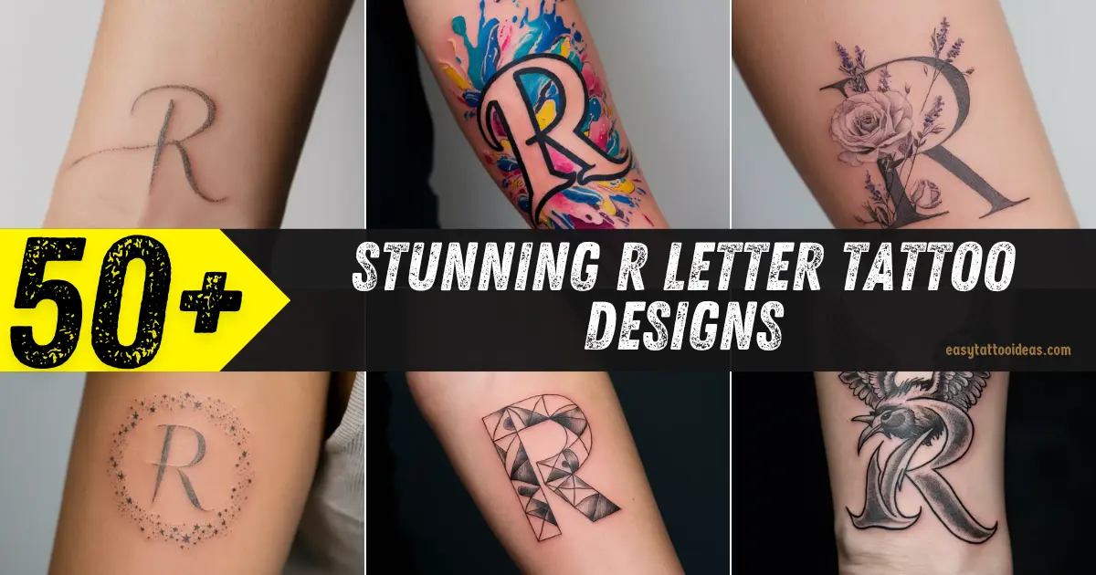 Stunning R Letter Tattoo Designs