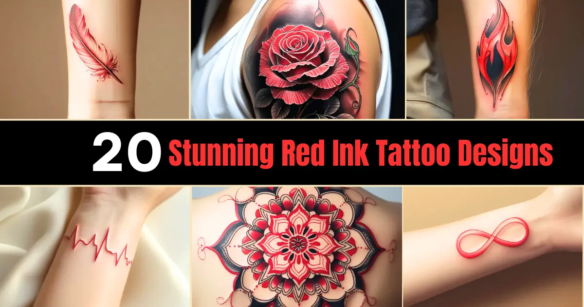 Stunning Red Ink Tattoo Designs