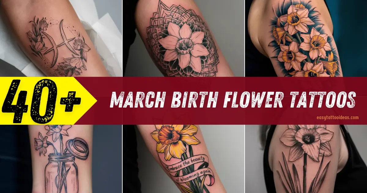 March Birth Flower Tattoos